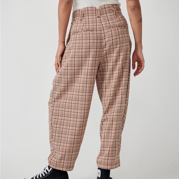 FREE PEOPLE TURNING POINT TROUSER - NEUTRAL COMBO, SIZE 10 1371 - Picture 3 of 9